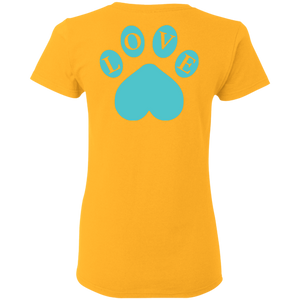 Arya Love Paw Tee with Back Decal Women's Fit