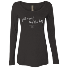 Load image into Gallery viewer, Just a Girl and her Dog Ladies&#39; Long Sleeve
