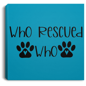Who Rescued Who Framed Canvas