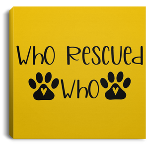 Who Rescued Who Framed Canvas