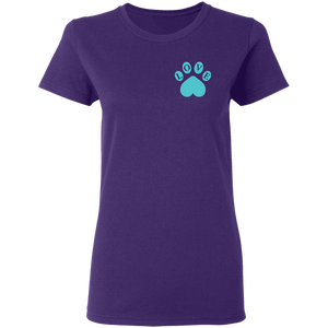 Arya Love Paw Tee with Back Decal Women's Fit